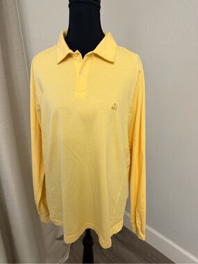 Brooks Brothers Men's Long-Sleeve Polo Shirt in Yellow